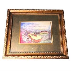 "Precious Memories" Hymn Green Matted and Gold Framed Print Overall Size 11"X13"